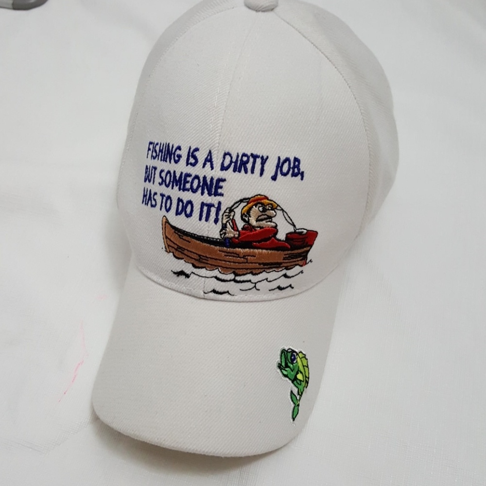 Santo  Cap Embroidered Blue White FISHERMAN Hat